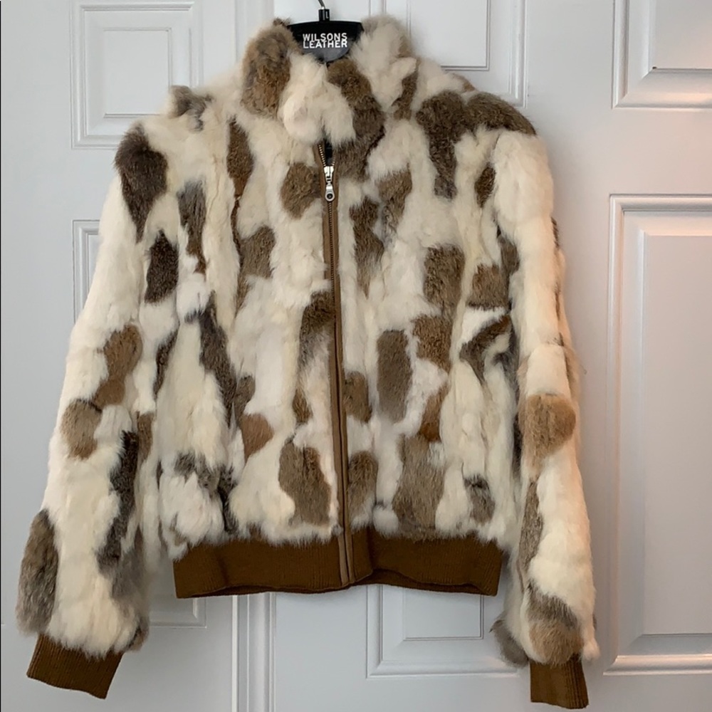 Gorgeous fur bomber jacket / coat
